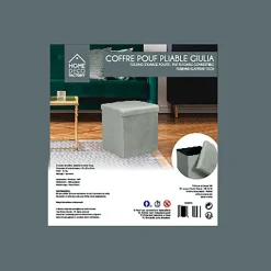 Fabrique de Styles Poufs Et Tabourets*Pouf coffre pliable en velours côtelé - Julia