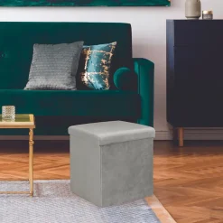 Fabrique de Styles Poufs Et Tabourets*Pouf coffre pliable en velours côtelé - Julia