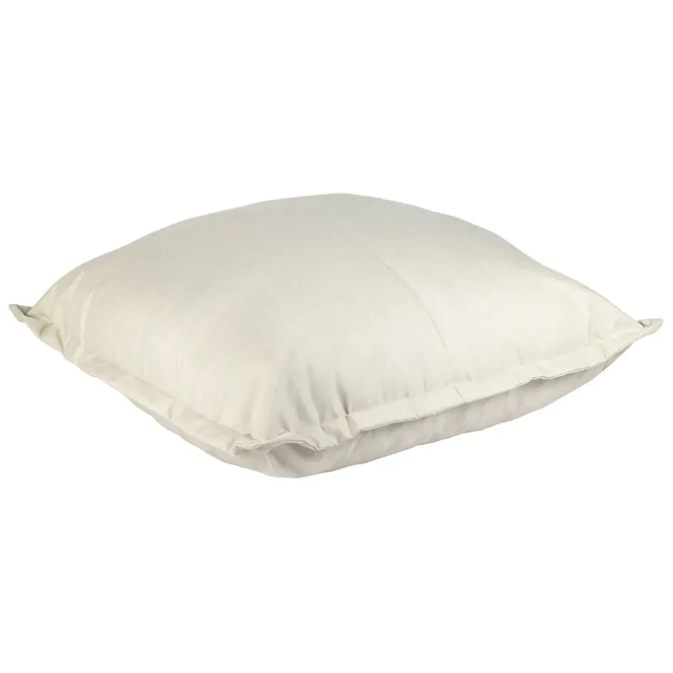 Enfant Fabrique de Styles Chaises, Fauteuils|Jardin*Pouf d'extérieur en tissu écru 95x95cm - Sola