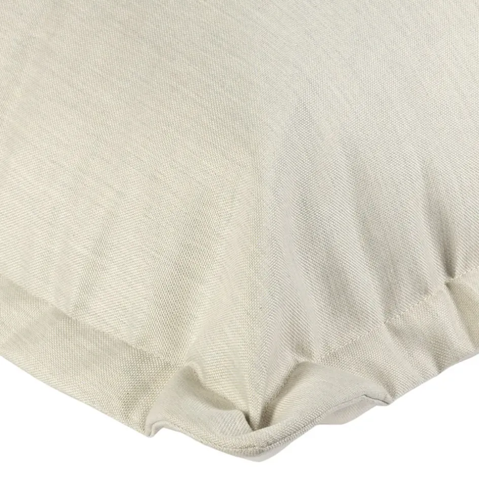 Enfant Fabrique de Styles Chaises, Fauteuils|Jardin*Pouf d'extérieur en tissu écru 95x95cm - Sola