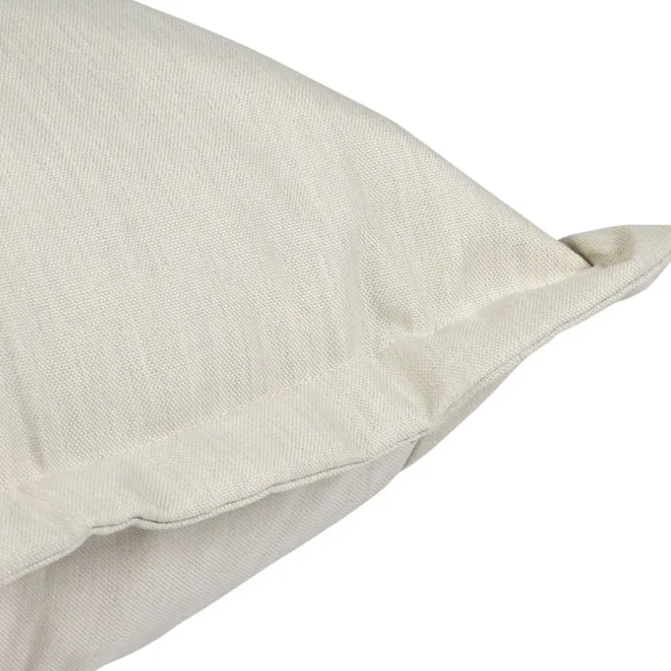 Enfant Fabrique de Styles Chaises, Fauteuils|Jardin*Pouf d'extérieur en tissu écru 95x95cm - Sola