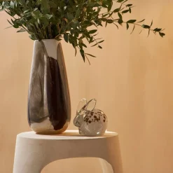 Fabrique de Styles Petits Objets Déco*Presse papier lapin en verre blanc et doré - Garenne