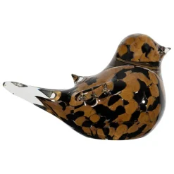 Fabrique de Styles Petits Objets Déco*Presse papier moineau en verre et camel - Serin