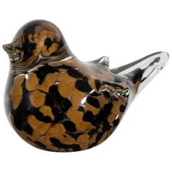 Fabrique de Styles Petits Objets Déco*Presse papier moineau en verre et camel - Serin