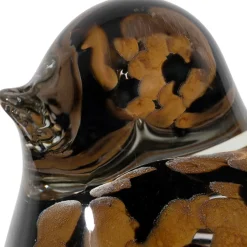 Fabrique de Styles Petits Objets Déco*Presse papier moineau en verre et camel - Serin