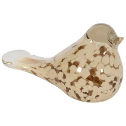 Fabrique de Styles Petits Objets Déco*Presse papier moineau en verre beige et doré - Serin