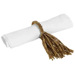 Fabrique de Styles Accessoires De Table*Rond de serviette en verre doré -perlia