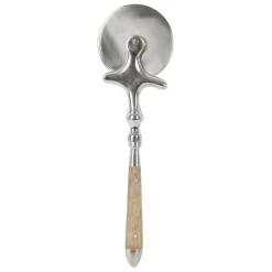 Fabrique de Styles Ustensibles De Cuisine*Roulette à pizza en inox et acacia - art