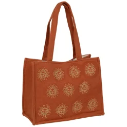 Fabrique de Styles Sacs Et Cabas*Sac brodé en coton terracotta et doré - Allegra