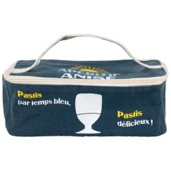 Fabrique de Styles Sacs*Sac isotherme en coton bleu et jaune - Pastis