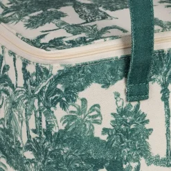 Fabrique de Styles Sacs*Sac isotherme en coton écru et palmiers émeraude - Mocoa