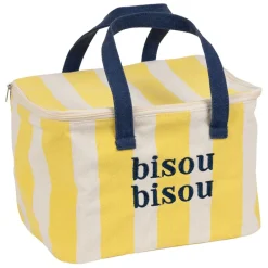 Fabrique de Styles Sacs*Sac isotherme en coton rayé jaune et bleu - Medi