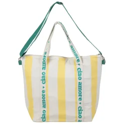 Fabrique de Styles Sacs Et Cabas*Sac isotherme en coton rayé jaune et blanc - Medi