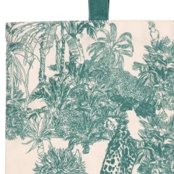 Fabrique de Styles Sacs Et Cabas*Sac tote bag en coton écru et palmiers émeraude - Mocoa