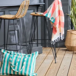 Fabrique de Styles Sacs Et Cabas*Sac tote bag en coton et polyester émeraude 55x40cm - Palma