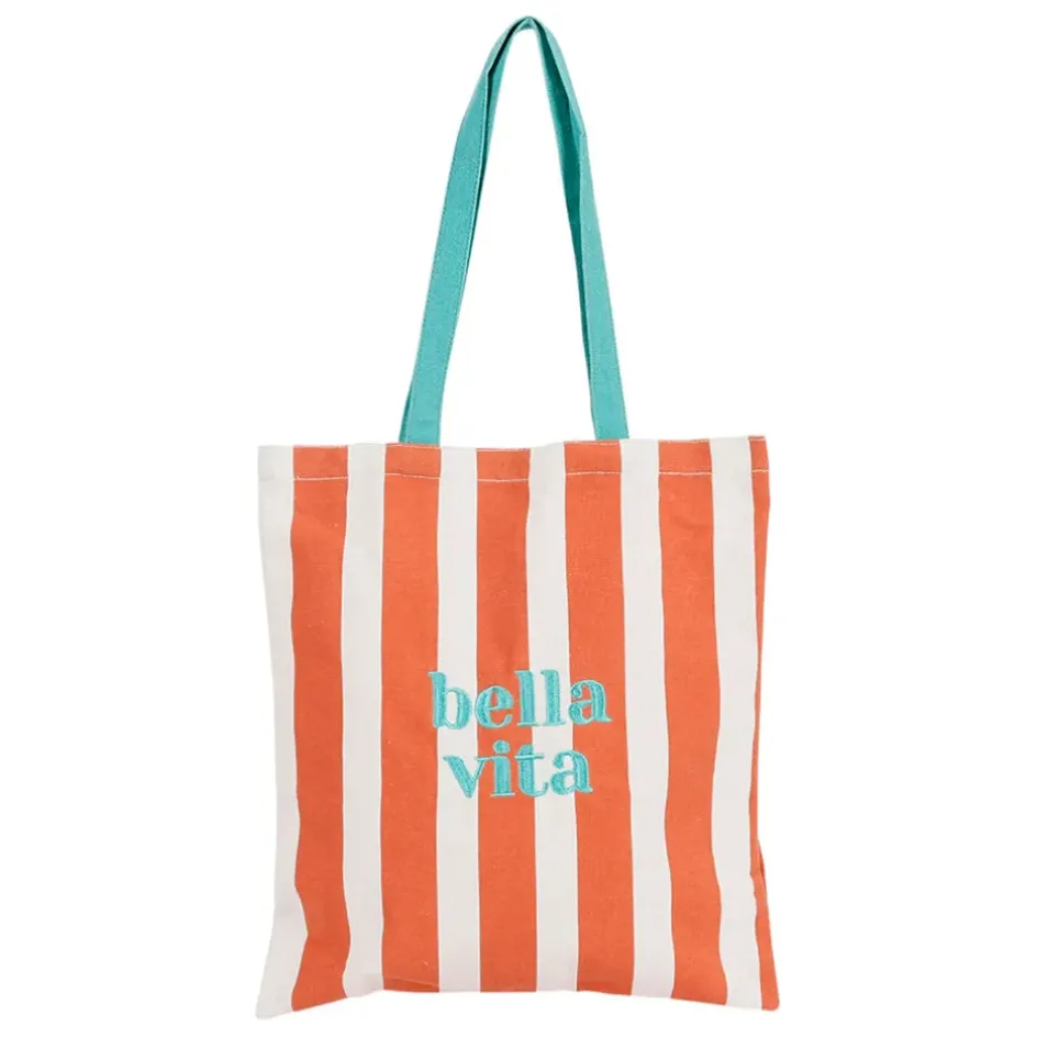 Fabrique de Styles Sacs Et Cabas*Sac tote bag en tissu corail et émeraude - Palma