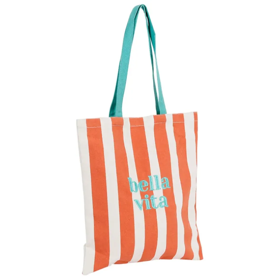 Fabrique de Styles Sacs Et Cabas*Sac tote bag en tissu corail et émeraude - Palma