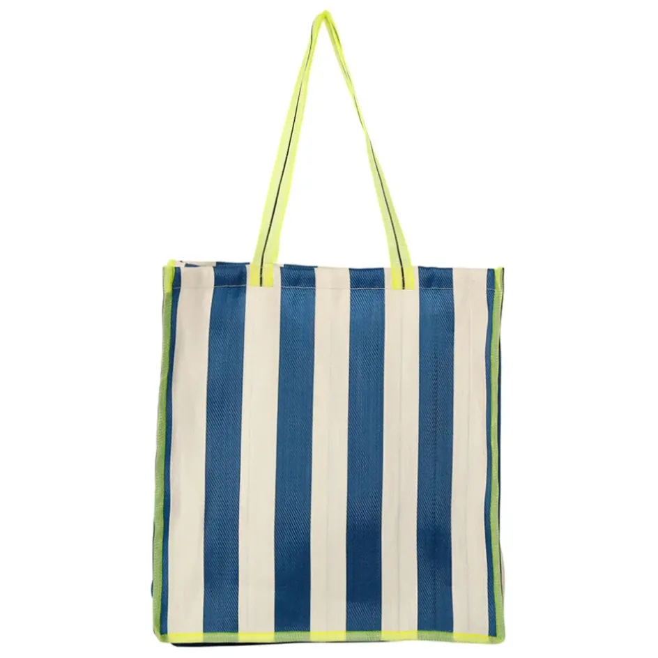 Fabrique de Styles Sacs Et Cabas*Sac tote bag rayé bleu, blanc et jaune - Palma