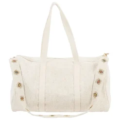 Fabrique de Styles Sacs Et Cabas*Sac week-end en coton et jute écru et doré - Greeka