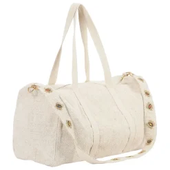 Fabrique de Styles Sacs Et Cabas*Sac week-end en coton et jute écru et doré - Greeka