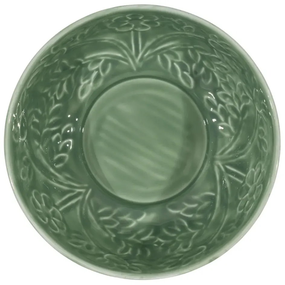 Fabrique de Styles Plats Et Saladiers*Saladier en fer (x2) ivoire et sauge d25cm - Floraly