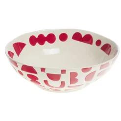 Fabrique de Styles Plats Et Saladiers*Saladier en grès et blanc d23cm - Ohana