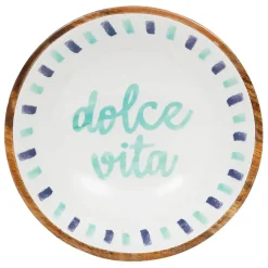 Fabrique de Styles Plats Et Saladiers*Saladier en manguier écru d28cm - Dolce Vita