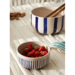 Fabrique de Styles Plats Et Saladiers*Saladier en terre cuite rayé d21cm - Lisia