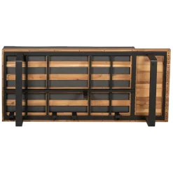 Enfant Fabrique de Styles Salons De Jardin|Jardin*Salon de jardin d'angle en bois 5 places anthracite et naturel - Feros