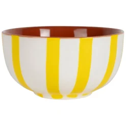 Fabrique de Styles Bols Et Coupelles*Service apéritif 3 bols en grès blanc et jaune - Alaria