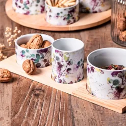 Fabrique de Styles Bols Et Coupelles*Service apéritif 4 pièces en céramique - Garden