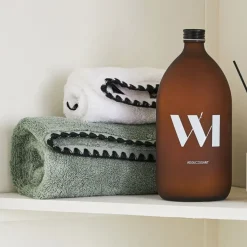 Fabrique de Styles Serviettes De Bain*Serviette de toilette invite en coton celadon 30x50cm - Issey