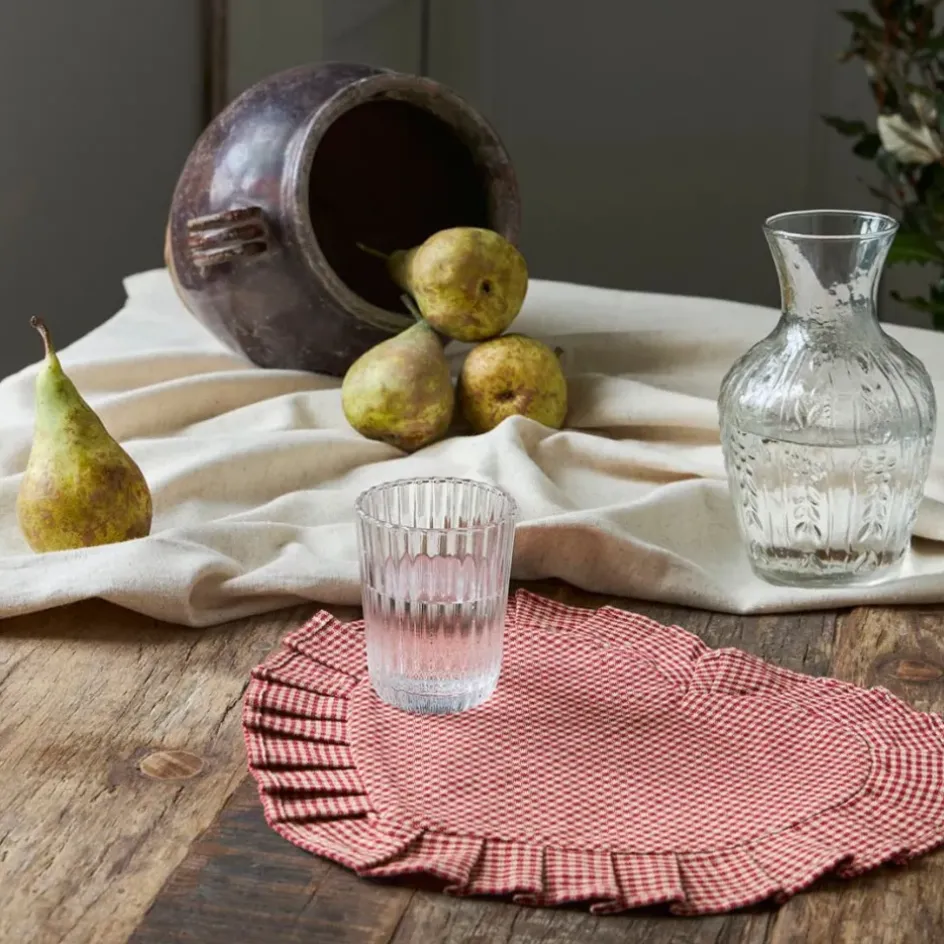 Fabrique de Styles Sets De Table*Set de table cœur en coton 35x30cm - Campagne