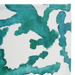 Fabrique de Styles Sets De Table*Set de table en coton blanc et émeraude - estran