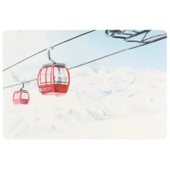 Fabrique de Styles Sets De Table*Set de table en vinyle blanc et rouge 45x30cm - Montagne