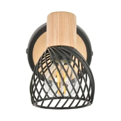 Fabrique de Styles Appliques*Spot 1 lumière en métal h13cm mat noir - kento