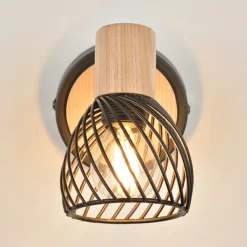 Fabrique de Styles Appliques*Spot 1 lumière en métal h13cm mat noir - kento