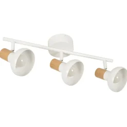 Fabrique de Styles Suspensions*Spot 3 lumières en métal effet bois - alvar