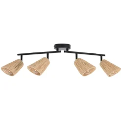 Fabrique de Styles Suspensions*Spot 4 lumières en raphia L60cm - Playa