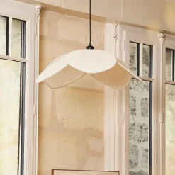 Fabrique de Styles Suspensions*Suspension bouclette écru d70cm