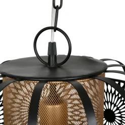 Fabrique de Styles Suspensions*Suspension en fer d30.5cm noir et doré - rosalie