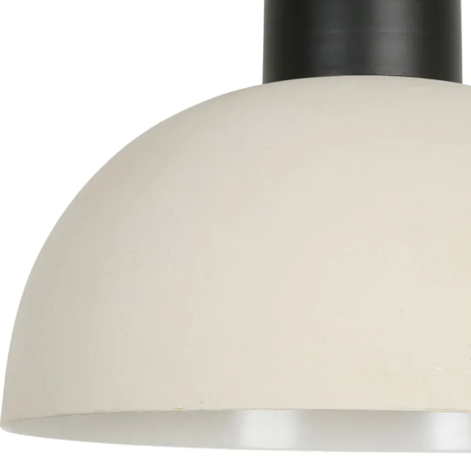 Fabrique de Styles Suspensions*Suspension en fer d30xh36cm noir et écru - Arty