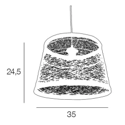Fabrique de Styles Suspensions*Suspension ficelle tressée d35cm - tambour