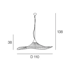 Fabrique de Styles Suspensions*Suspension metal filaire lizzie d110cm