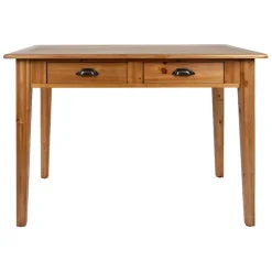 Fabrique de Styles Table De Salle À Manger*Table à manger 2 tiroirs en sapin et panneau de bois 108x67cm - Terroir