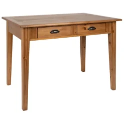 Fabrique de Styles Table De Salle À Manger*Table à manger 2 tiroirs en sapin et panneau de bois 108x67cm - Terroir