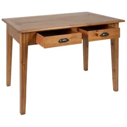 Fabrique de Styles Table De Salle À Manger*Table à manger 2 tiroirs en sapin et panneau de bois 108x67cm - Terroir