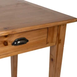 Fabrique de Styles Table De Salle À Manger*Table à manger 2 tiroirs en sapin et panneau de bois 108x67cm - Terroir