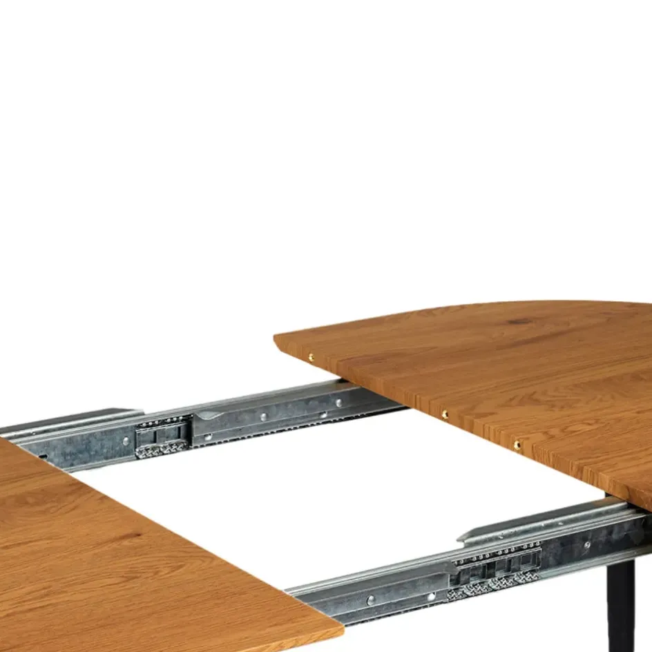 Fabrique de Styles Table De Salle À Manger*Table à manger avec allonge en bois 120(+40cm)x80cm - Lara