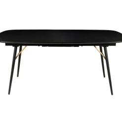 Fabrique de Styles Table De Salle À Manger*Table à manger avec allonge en placage chêne noir 180x105cm - Verona
